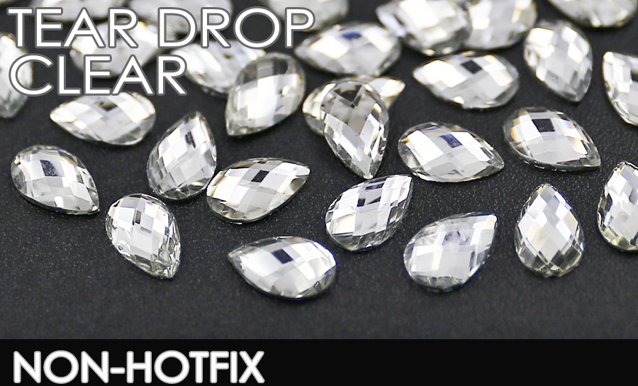 4x6 5x8mm Tear Drop Crystals Nail Art Clear AB Acrylic rhinestones plastic Non Hotfix Flat back glitters for DIY jewelry Stone