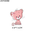 ZOTOONE Cute Cat Cartoon Animal Iron On Patches Clothes Sticker DIY Unicorn Letter Thermal Heat Transfer for T-shirt Printed G