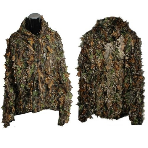 3D Leaf Adults Ghillie Suit Woodland Camo/Camouflage Hunting Deer Stalking in