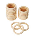 Home DIY 20PC 35/55/70MM Wooden DIY Crafts Connectors Circles Natural Wooden Rings Wood Color Wooden Circle 15x15x5cm JULY03
