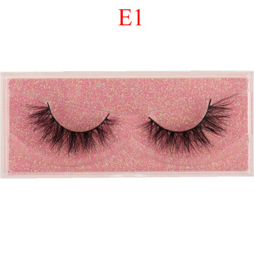 3D eyelashes Mink eyelashes handmade makeup full strip soft mink eyelashes fluffy lashes full volume false eyelashes E-1