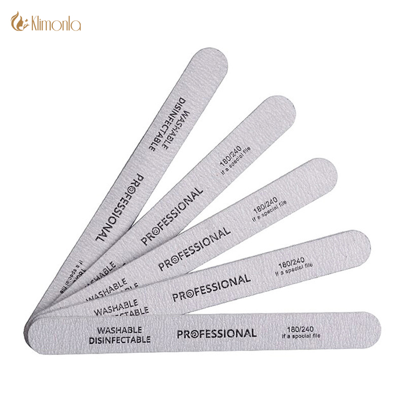 10pcs/lot Sandpaper Nail File for gel nails 180/240 Professional Manicure Buffer Pedicure Double-sided set de limas Nail Tools