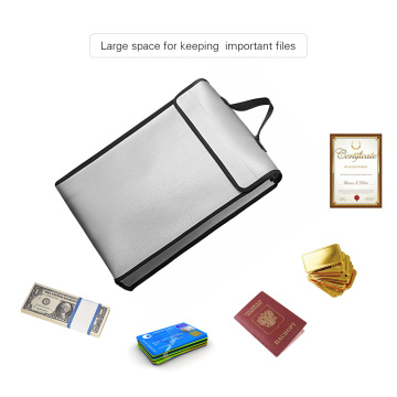 Fireproof Document Bags Waterproof Liquid Silicone Material Heat Insulation 1200℃ Fire Resistant Safe Bag for File Cash Passport