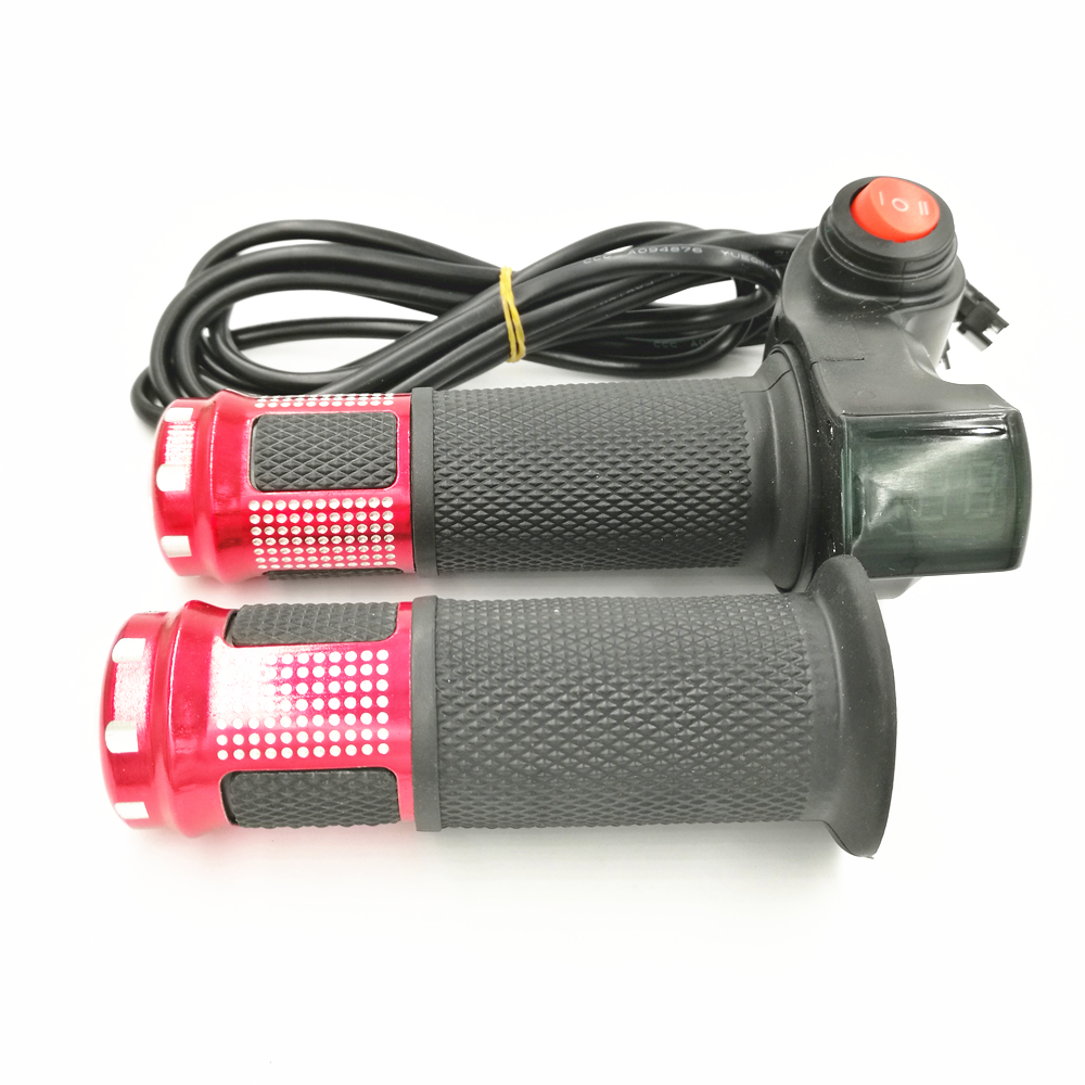Electric Scooter Handlebar Grip Electric Bike Throttle Twist Accelerator With LED Display Tricycle Speed Control 7 Wires(6.8)
