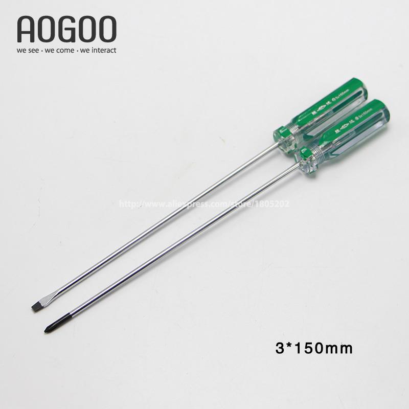 3*150mm 2Pcs/Lot Long and Hardness Screwdriver Tools Phillips & Sloted Professional Industrial Tools