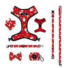 Private Label Fabric Neoprene Dog Harness Set