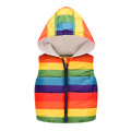 Kids Autumn Winter Sleeveless Hooded Vests Girls Boys Cartoon Printed Jackets Children Warm Tops Coat Cashmere Outwear