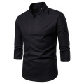 3/4 Sleeve Traditional Chinese Blouse Male Clothing Man Top Oriental V-Collar Shirt Linen Men Kimono Shirt Outfit Clothes XXXXL