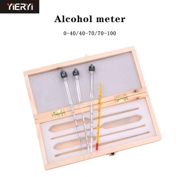 yieryi Alcohol Meter Alcoholometers Wine Meter Measuring Alcohol Concentration Meter Whisky Vodka Bar Set Tool
