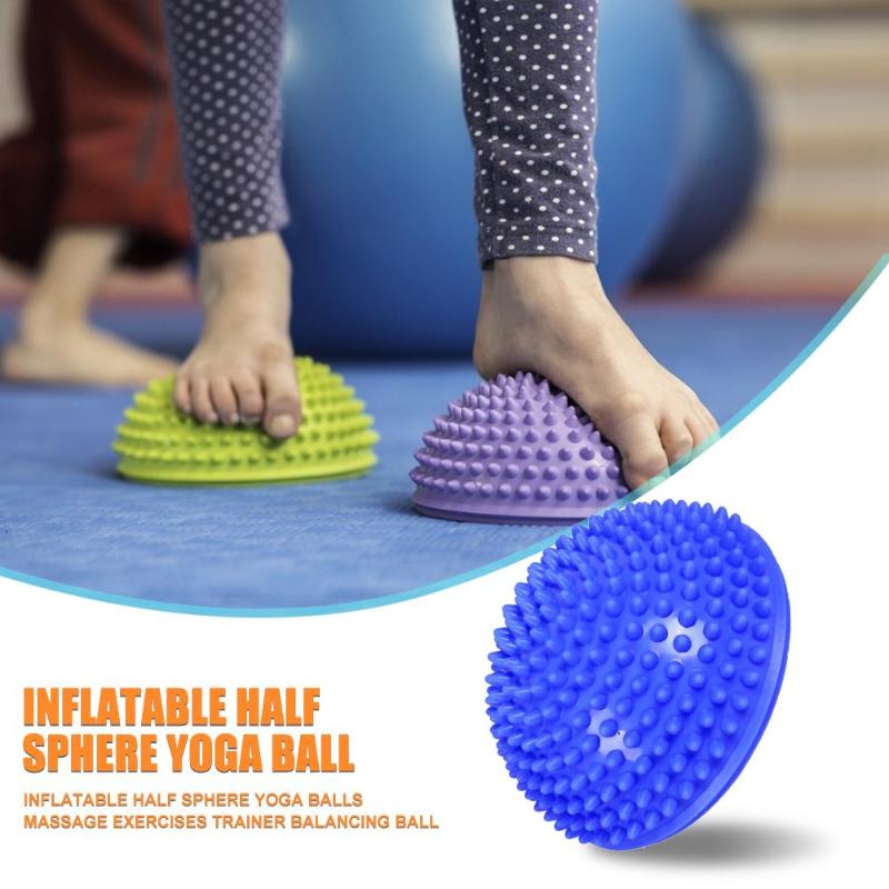 Hedgehog Sensory Inflatable Half Sphere Yoga Balls Massage Exercises Trainer Balancing Ball Gym Sport Fitness