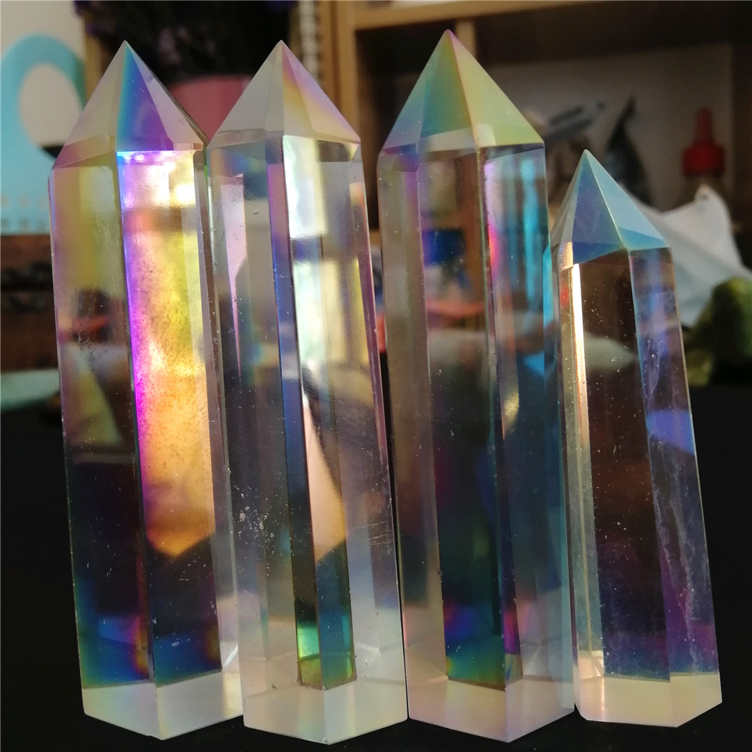 1pc Aura Angel clear crystal stones wand point melting minerals for healing quartz stone gift home decoration