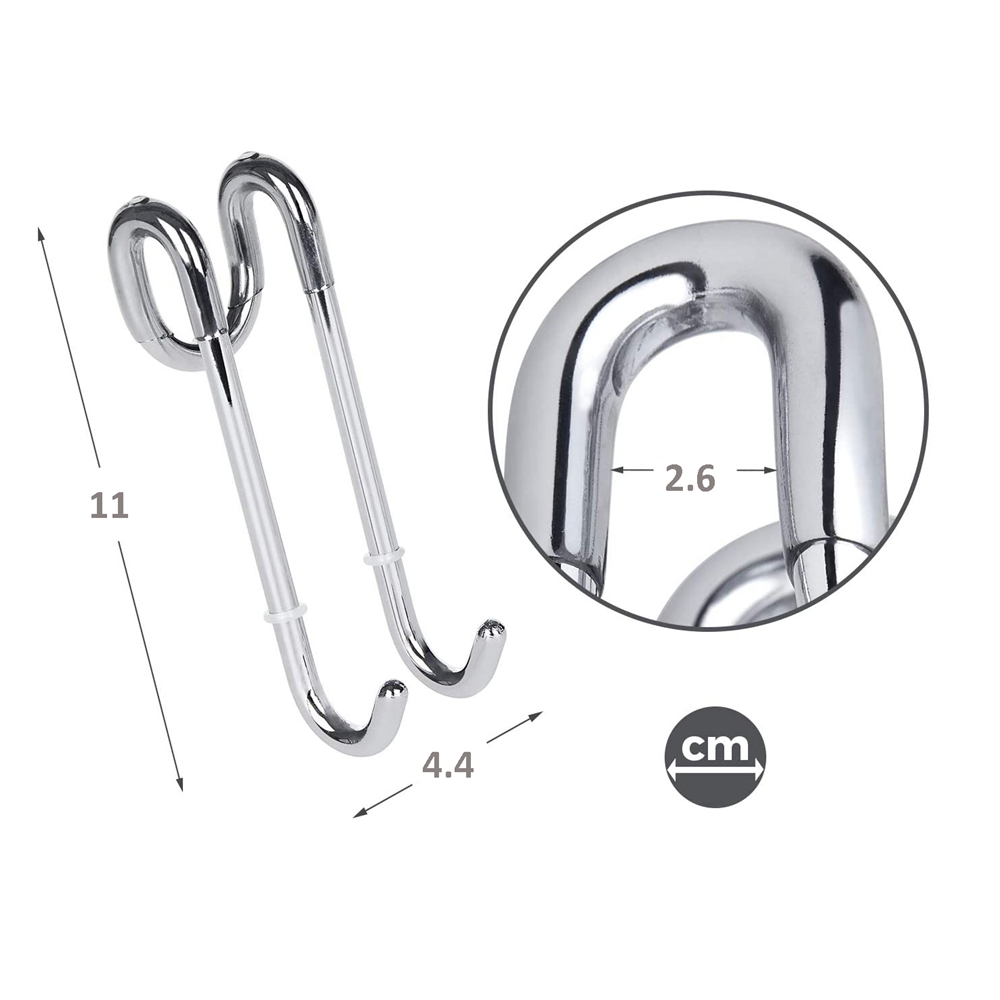 Stainless Steel Shower Hooks Glass Door Shower Hook Lightweight Bathroom Hooks Bath Shower Screen Towel Hanger Shower Door