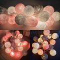 5M 20LED Cotton Ball Garland Lights String Christmas Xmas Outdoor Holiday Wedding Party Baby Bed Fairy Lights Decoration JQ