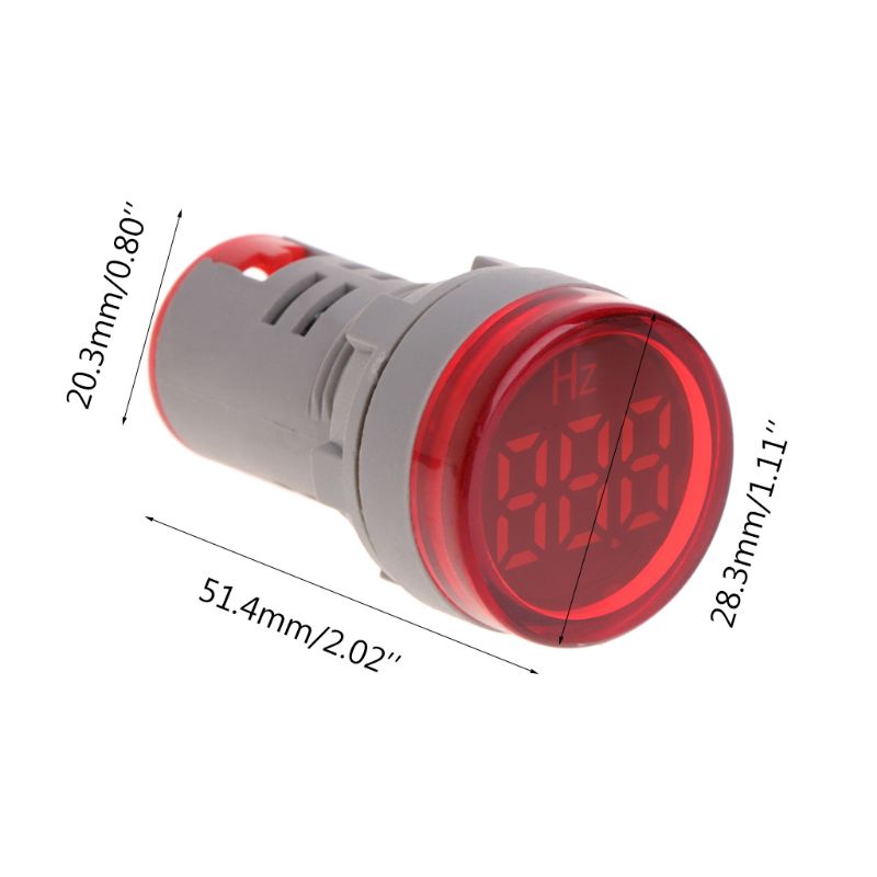 22mm LED Display AC Frequency Meter Electricity Hertz Indicator Hz Pilot Light