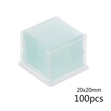 100 Pcs Transparent Square Glass Slides Coverslips Coverslides For Microscope Optical Instrument