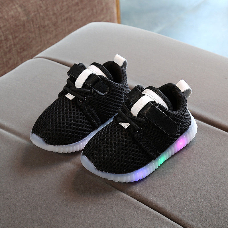 21-25 Toddler Baby Light Glowing Shoes Girls Boys Casual Sneakers Kids Sporty Trainers Baby Running LED Flash Casual Shoes