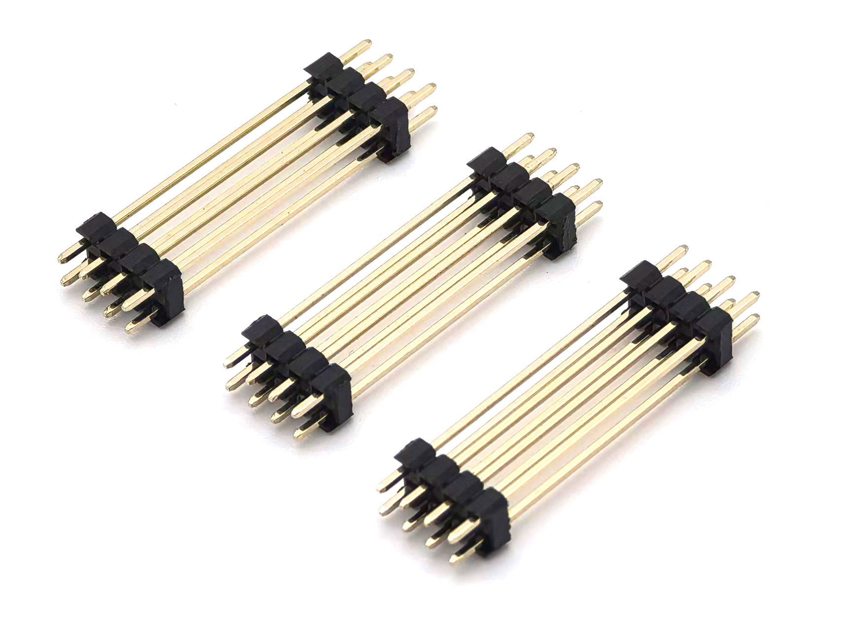 2.54mm Pitch Pin Header Connector Dual Row Straight Two-layer Plastic SQ0.64mm H5.0mm 2*4P