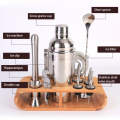1-12 Pcs/Set 750ml Stainless Steel Cocktail Shaker Mixer Drink Bartender Browser Kit Bars Set Tools With Wine Rack Stand