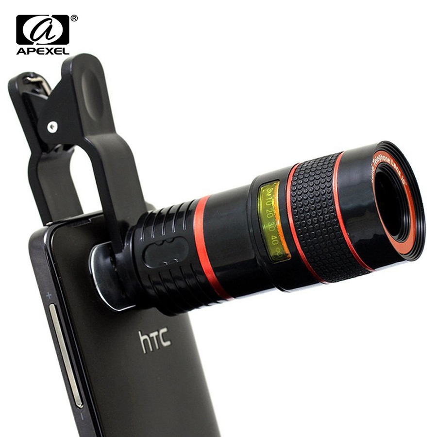 Apexel 8x Zoom Mobile Phone Telescope Lens for iPhone 7 8 6 Plus Cell Phone Universal Camera Lenses for Samsung s9 xiaomi redmi