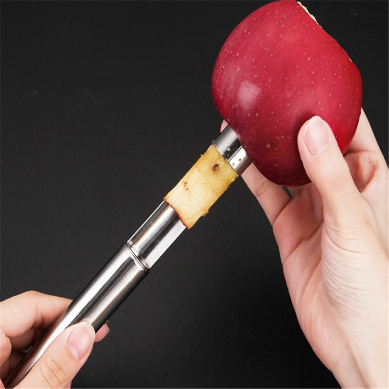 1Pcs Stainless Steel Apple Corer Fruit Seed Core Remover Pear Apple Cherry Corer Seeder Slicer Knife Kitchen Gadgets Fruit Tools