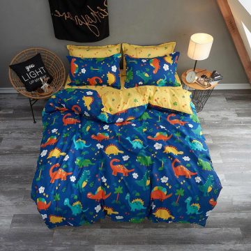 Cartoon Dinosaur Girl Boy Kid Bed Cover Set Duvet Cover Adult Child Bed Sheets And Pillowcases Comforter Bedding Set 2TJ-61019