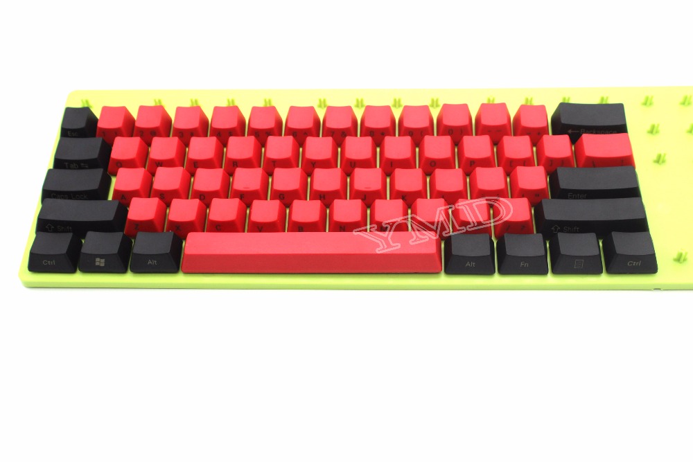 Free Shipping YMDK 104 87 61 Mixed Red Black PBT OEM Profile Keycap For 104 TKL 60% MX Switches Mechanical Gaming Keyboard