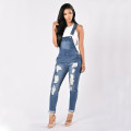 Free Ostrich 2020 Women Ladies Denim Jeans Bib Full Length Overall Solid Jumpsuit Pants Hot Woman High Waist Stretch Jeans