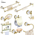 Crystal copper and gold wall hanging ceramic bathroom products bathroom hardware accessories set