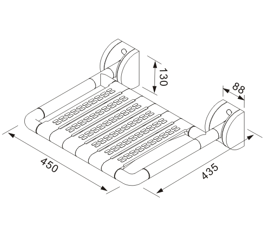 stainless foldable seat