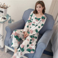 Women Pajamas 3 Pieces Satin Sleepwear Pijama Silk Home Wear Home Clothing Embroidery Sleep Lounge Pyjama Pyjamas Set