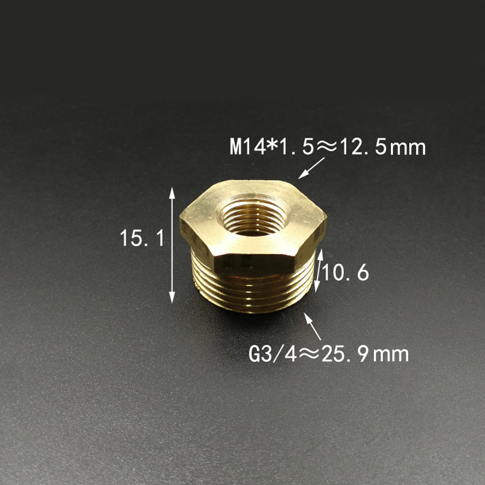 1PCS Copper M/F ,M10*1 M14*1.5, M20*1.5 1/8" 1/4", 1/2" 3/4" Female to Male Threaded Brass Coupler Adapter Brass Pipe Fitting