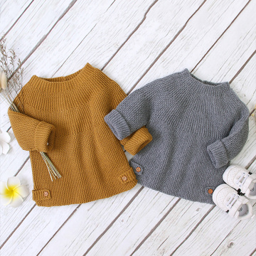 0-18M Newbron Kid baby Boy Girl Sweater Autumn Winter Warm pullover Top Casual Plain Loose Knitwear Cute Sweet Knit Outfit