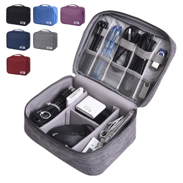 Portable Storage Bags for USB Gadgets Cables Wires Charger Power Battery Zipper Cosmetic Bag Case Electronic Accessory Organizer