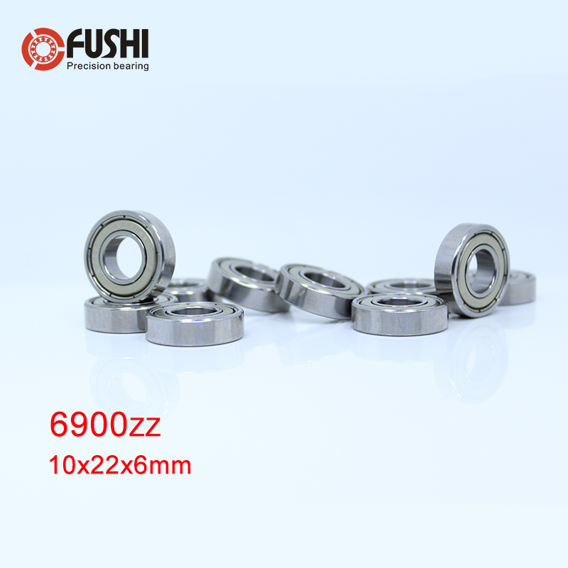 6900ZZ Bearing ABEC-1 (10PCS) 10x22x6 mm Metric Thin Section 6900 ZZ Ball Bearings 6900Z 61900Z