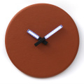 Round Wall Clock Orange Color with Light