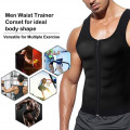 Bodysuit Men Seamless Sweat Vest Body Shapers Zip Tank Tops Waist Trainer Slimming Pants Modeling Belt Losing Weight Sauna Suit