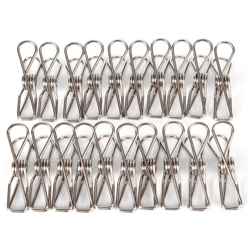 Hot Sale 20Pcs Stainless Steel Clothes Pegs Hanging Clothes Pins Beach Towel Clips Household Bed Sheet Clothespins Wholesale