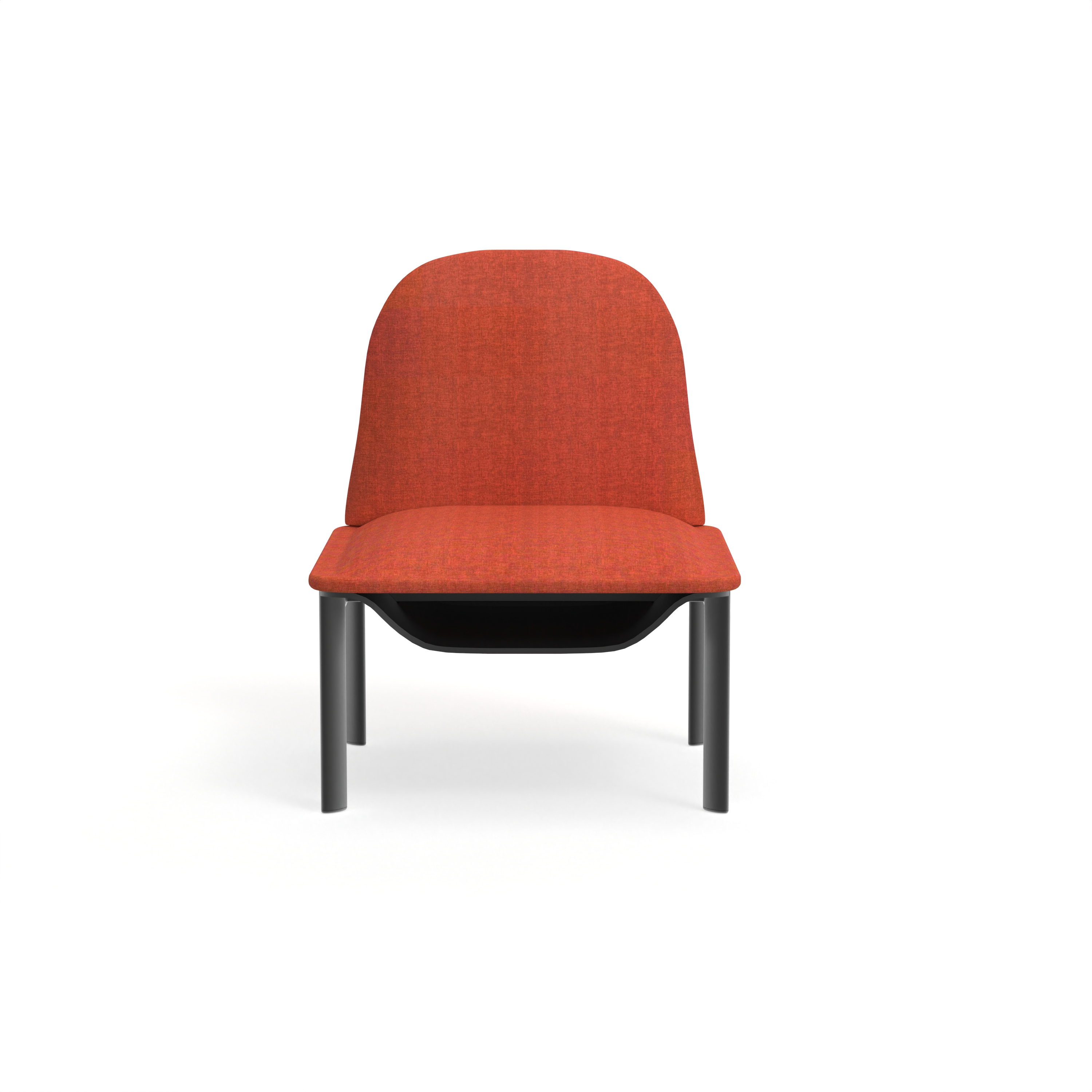 Injection - molded shaped foam - padded chair without armrests modular design under - seat storage baked - paint egg - shaped metal legs perfect for home offices and contemporary lounges