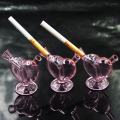 New Design Pink Glass Smart MINI Bubblers Heart Cigarette Filter Tips Cigarette Water Pipe Smoking Glass Filter Tips