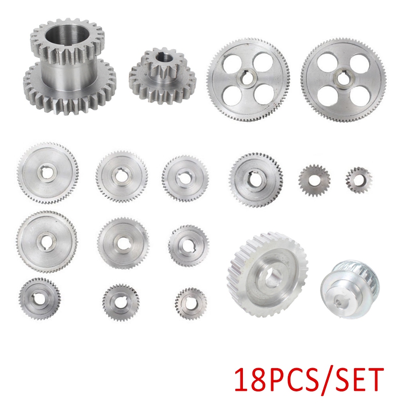 2021 18Pcs/Set CJ0618 Metal Gears Mini Lathe Gear Metal Cutting Machine Tool Gea A4V3 Machinery Gear Cutting Machine Accessories