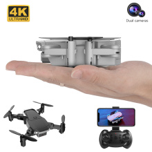 Best 4K HD Double Camera RC Foldable Drone with Live WIFI FPV Selfie Optical Flow Stable Height Fly Quadcopter RC Helicopter