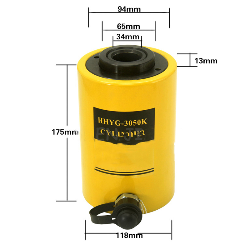 30T Hollow Hydraulic Jack Cylinder Multi-use Manual Oil Pressure Hydraulic Lifting and Maintenance Tools RCH-3050