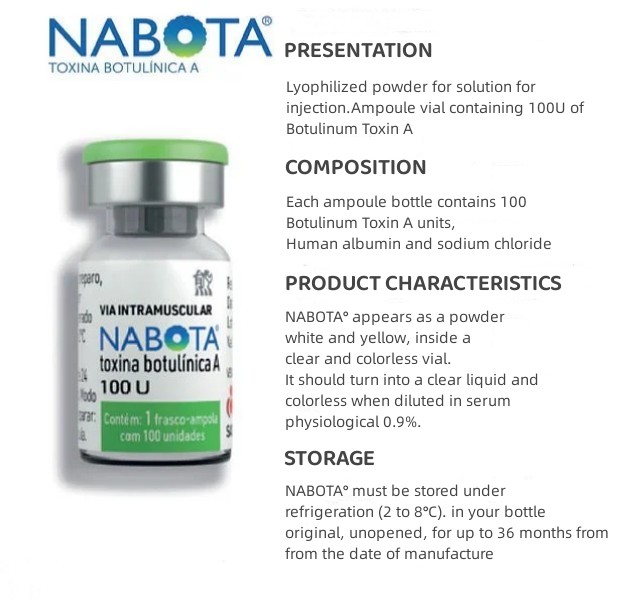 Nabota 100/200 Units Botulintoxin Toxin Injection