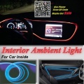 NOVOVISU For Jaguar F-Pace Car Interior Ambient Light Panel illumination For Car Inside Tuning Cool Refit Light Optic Fiber Band