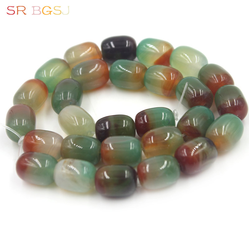 Free Shipping 10x14mm Natural Gems Stone Column Beads Jewelry Making DIY Agat Onyx Spacer Big 15"