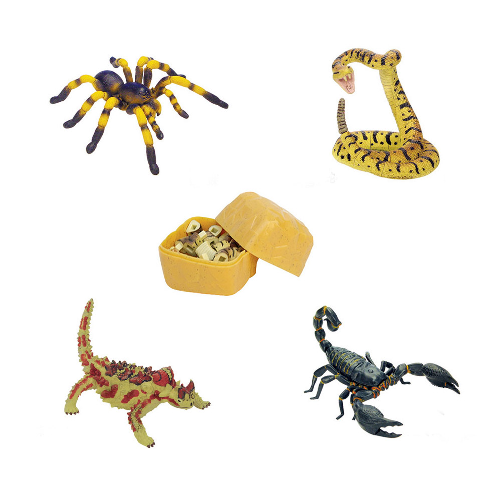 Assorted 4pcs/set of ukenn 3D desert animal puzzles DIY models kids educational toy 2766
