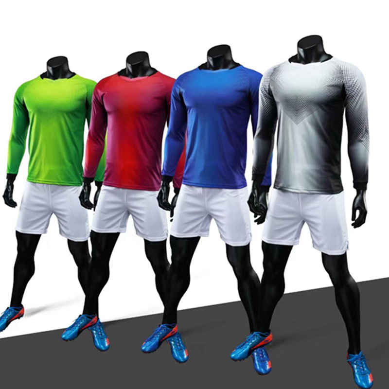 Soccer Jersey Long Sleeve Football Uniform for Men Survetement Homme Football Form Set Sport Wear Suit Maillot De Foot 2017 2018