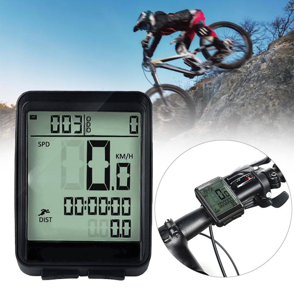Waterproof Bicycle Computer Wireless MTB Bike Cycling Odometer Stopwatch Bicycle Speedometer Watch LED Digital Rate