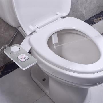 Bidet Toilet Seat Attachment Ultra-thin 5mm Non-electric Self-cleaning Dual Nozzles Frontal & Rear Wash for Cold Water