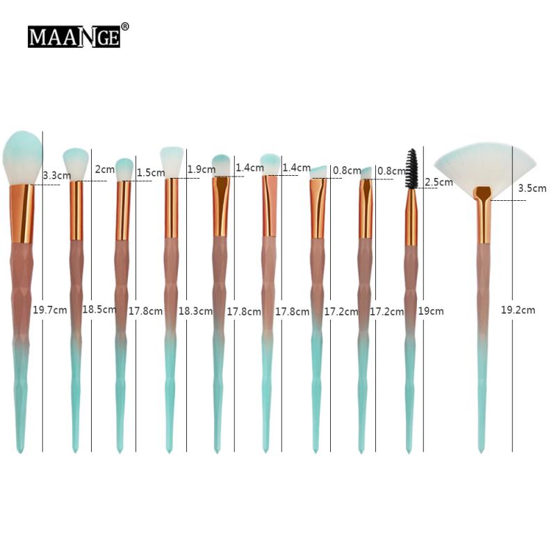 MAANGE 20Pcs Makeup Brushes Set Diomand Powder Eye Shadow Foundation Concealer Blush Lip Make Up Brushes Brochas Para Maquillaje